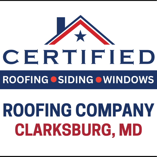 Certified Roofing logo with the text "Roofing Company Clarksburg MD