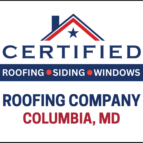 Certified Roofing logo with the text "Roofing Company Columbia MD"