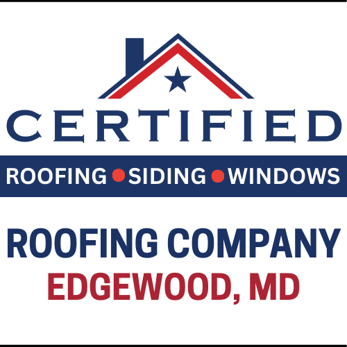 Certified Roofing logo with the text "Roofing Company Edgewood MD"